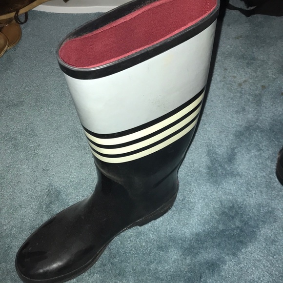 tommy hilfiger blue rain boots